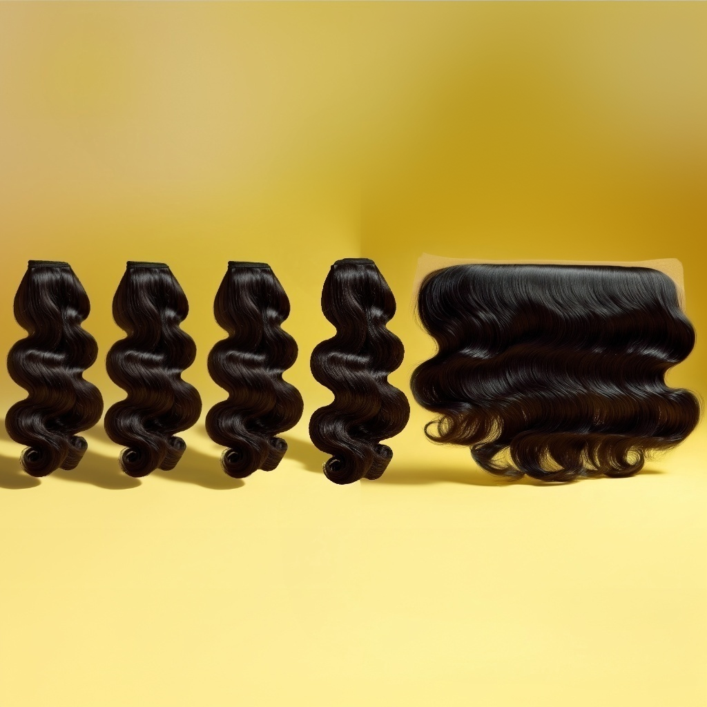 🌺Vietnamese Body Wave 4-Bundle + 13x6 HD/Hollywood Ultra HD Frontal | Super Double Drawn