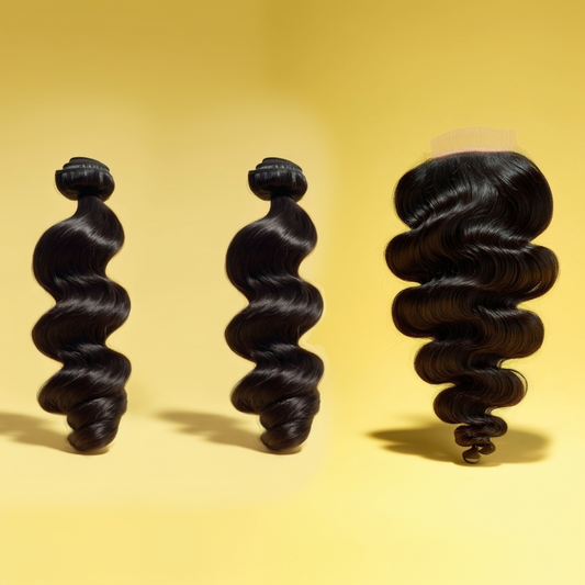 🌺Vietnamese Loose Wave 2-Bundle + 6x6 HD/Hollywood Ultra HD Closure | Super Double Drawn