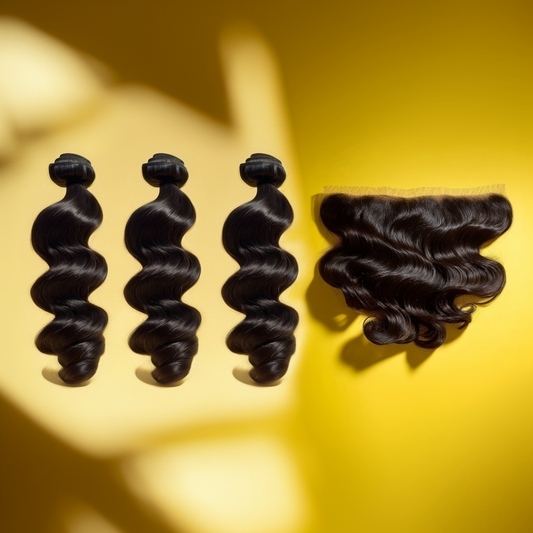 🌺Vietnamese Loose Wave 3-Bundle + 13x4 HD/Hollywood Ultra HD Frontal | Super Double Drawn