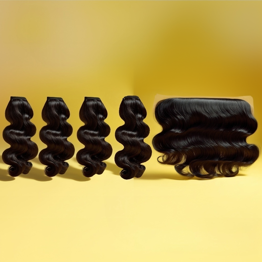🌺Vietnamese Body Wave 4-Bundle + 13x6 HD/Hollywood Ultra HD Frontal | Super Double Drawn