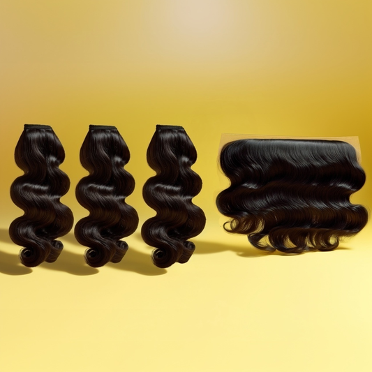 🌺Vietnamese Body Wave 3-Bundle + 13x4 HD/Hollywood Ultra HD Frontal | Super Double Drawn
